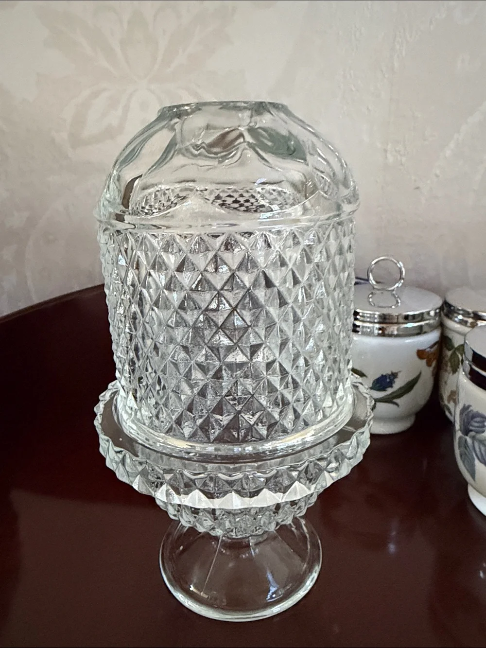 Vintage Viking glass fairy lamp - Picture 1 of 8